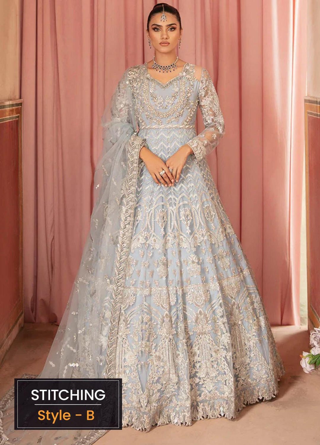 Aangan by Imrozia Premium Embroidered Net Suits Unstitched 3 Piece IMP22A IB-27 Zeenat - Bridal Collection