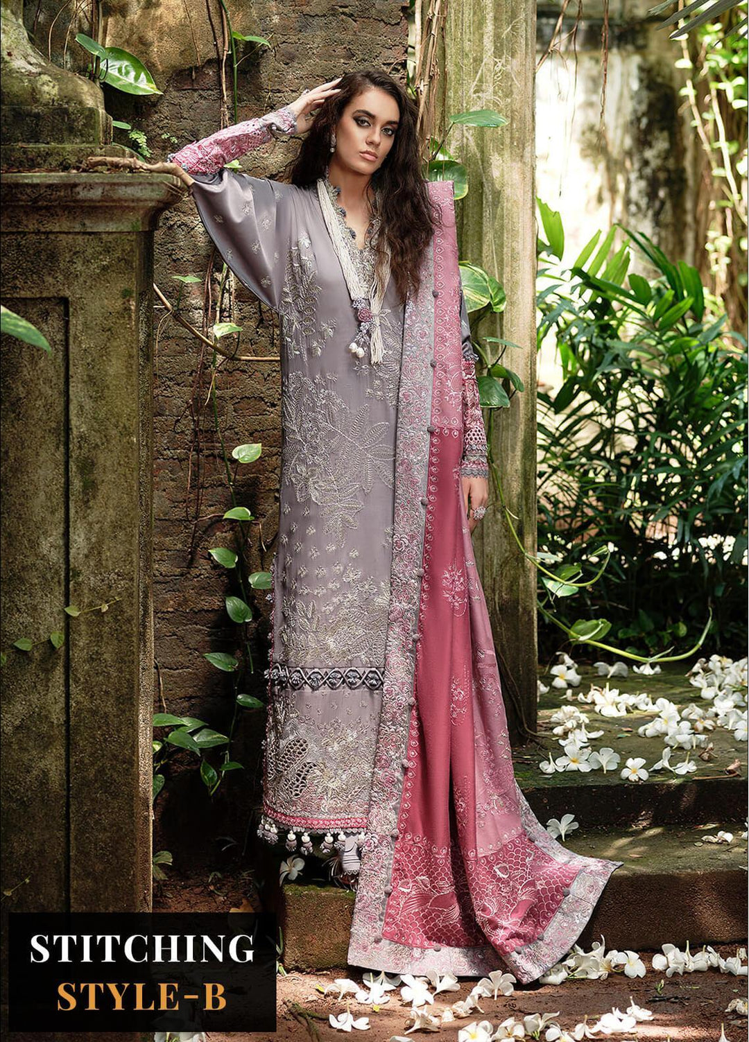Danayah By Republic Womenswear Embroidered  Suits Unstitched 3 Piece RW22D DU-08 - Winter Collection