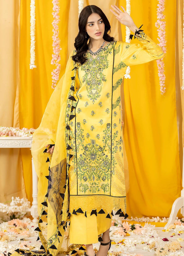 Ghazal By Humdum Embroidered Lawn Suits Unstitched 3 Piece HD23G D-06 - Summer Collection