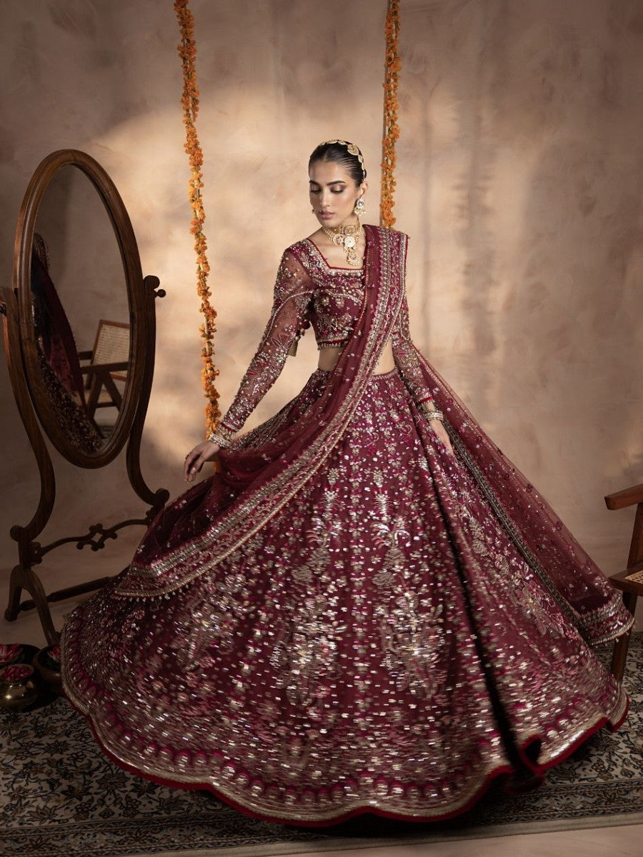 Anayra Amal Pret Embroidered Net 3 Piece Suit Uroosa