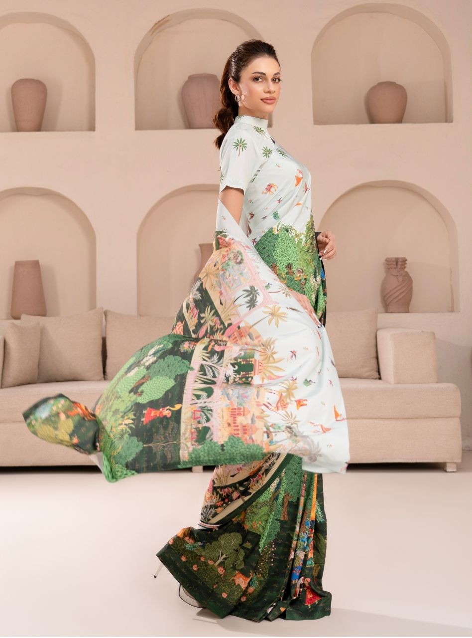 Irtiqa by Anayra Amal RTW Printed Raw Silk 2 Piece Suit Dastaan Festive Collection