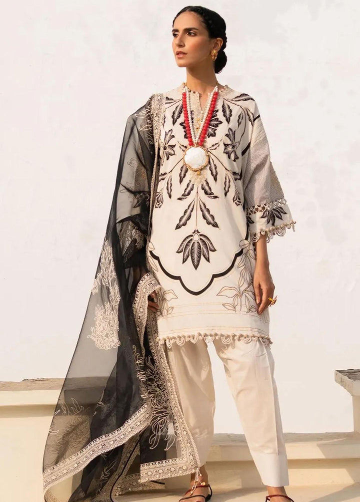 Muzlin By Sana Safinaz Embroidered Lawn Suits Unstitched 3 Piece SS23MZ 1A - Summer Collection