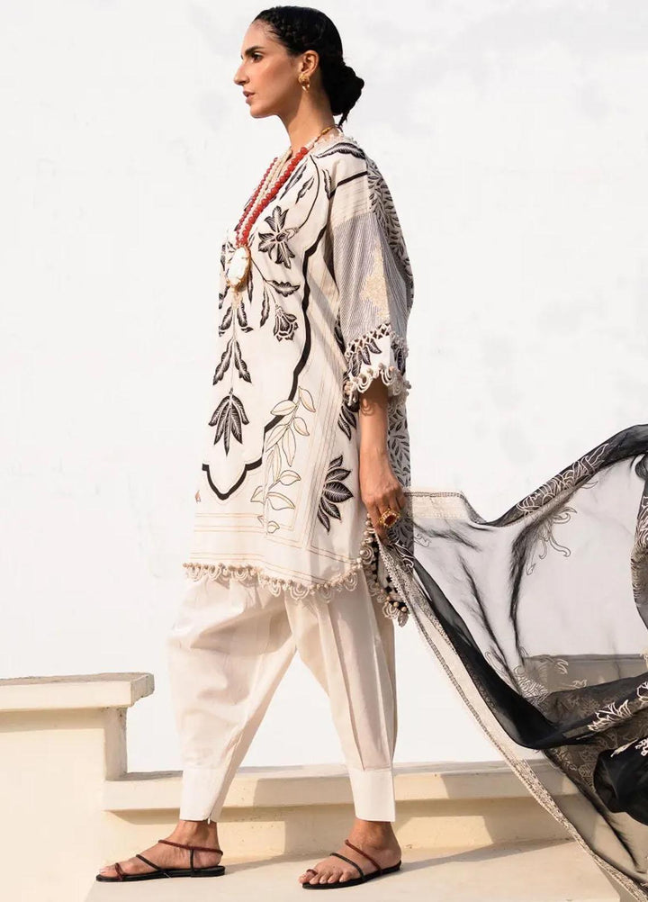 Muzlin By Sana Safinaz Embroidered Lawn Suits Unstitched 3 Piece SS23MZ 1A - Summer Collection