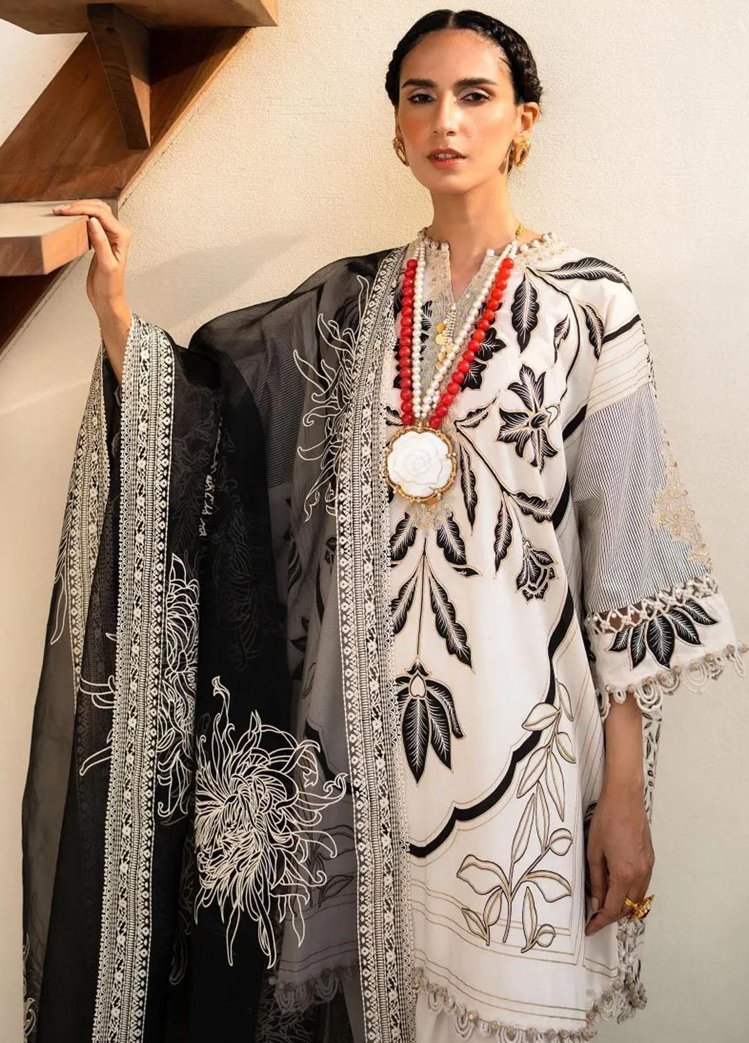 Muzlin By Sana Safinaz Embroidered Lawn Suits Unstitched 3 Piece SS23MZ 1A - Summer Collection