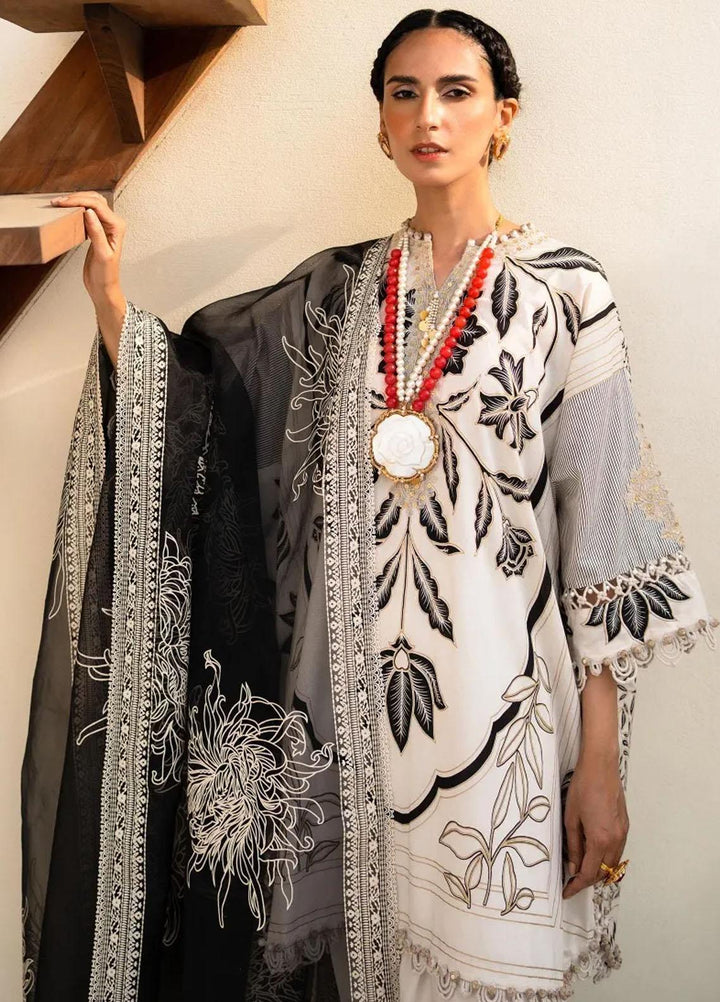 Muzlin By Sana Safinaz Embroidered Lawn Suits Unstitched 3 Piece SS23MZ 1A - Summer Collection