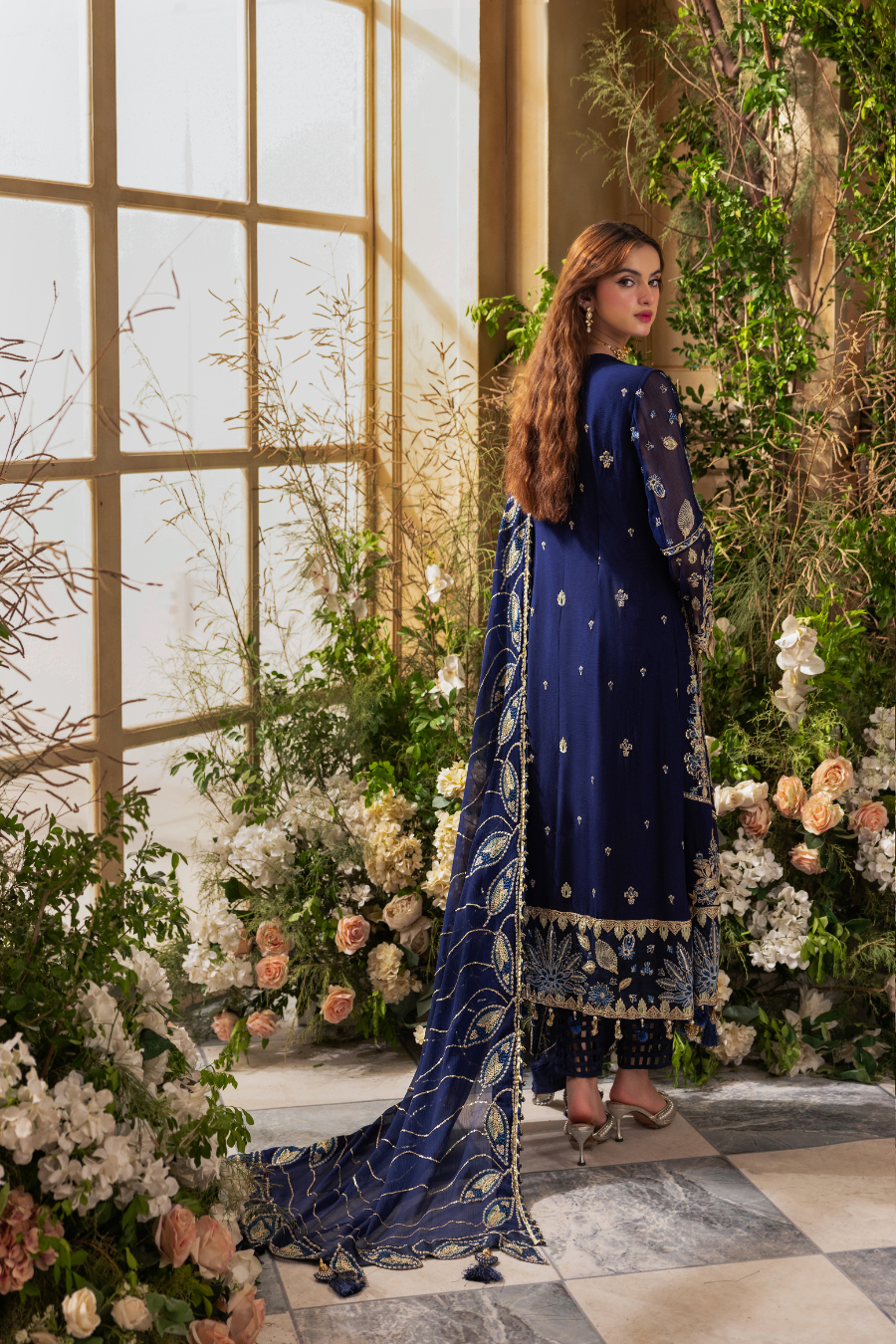 Zebtan Women Unstitched Embroidered Chiffon 3 Piece Suit ZC-06 Festive Collection