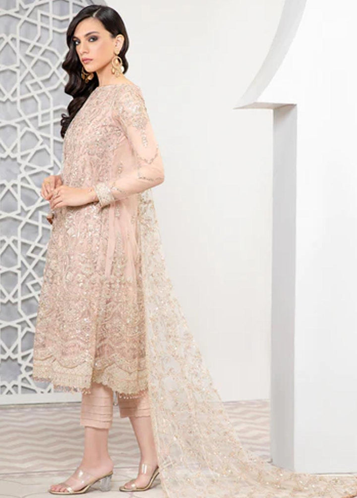 Pareesia by Zarif Embroidered  Suits Unstitched 3 Piece ZP 09 FLAMINGO - Luxury Collection