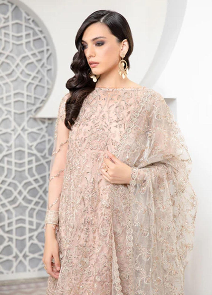 Pareesia by Zarif Embroidered  Suits Unstitched 3 Piece ZP 09 FLAMINGO - Luxury Collection