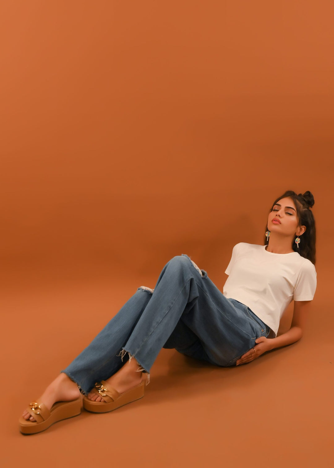 Dhaga Women Western Solids T- Shirt jersy White Crop DT10002 - Summer Collection