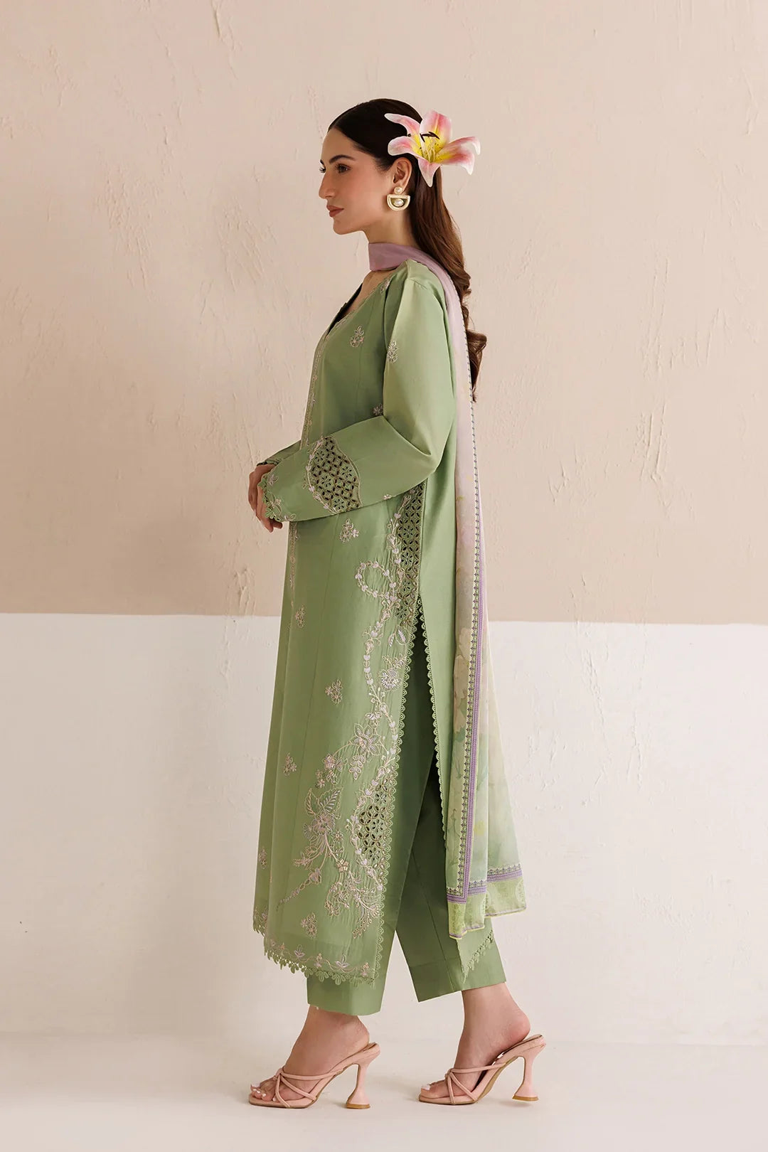 Mistfall by Panache Apparel RTW Embroidered Cotton 3 Piece Suit caelis Eid Collection