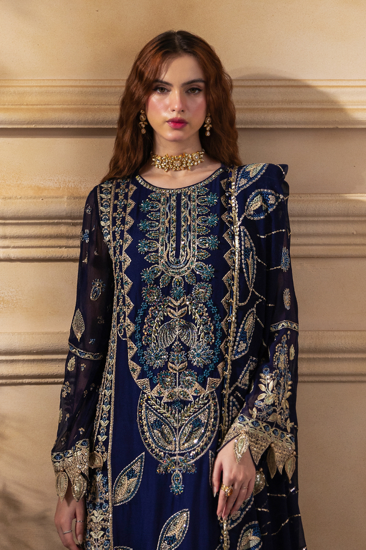 Zebtan Women Unstitched Embroidered Chiffon 3 Piece Suit ZC-06 Festive Collection