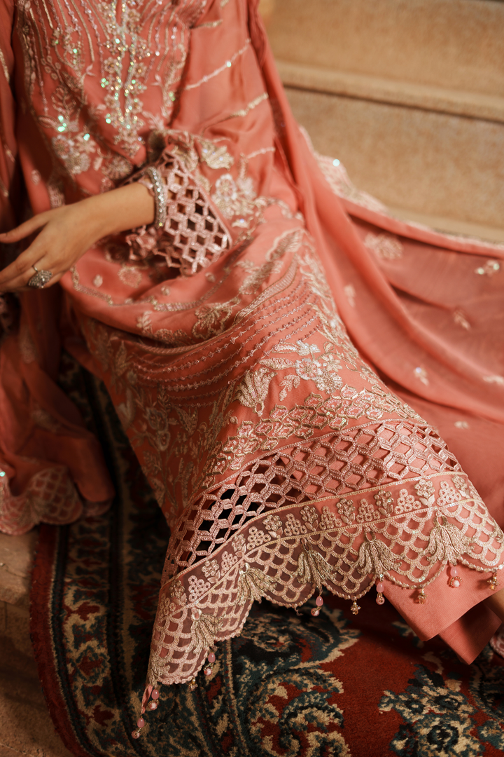 Zebtan Women Unstitched Embroidered Chiffon 3 Piece Suit ZG-03 Festive Collection