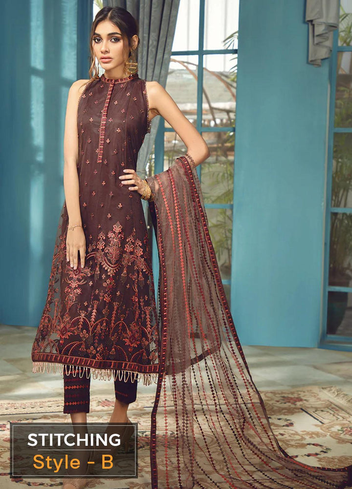 Rangrez By Zarif Embroidered  Suits Unstitched 3 Piece ZR 03 CARMEL - Luxury Collection