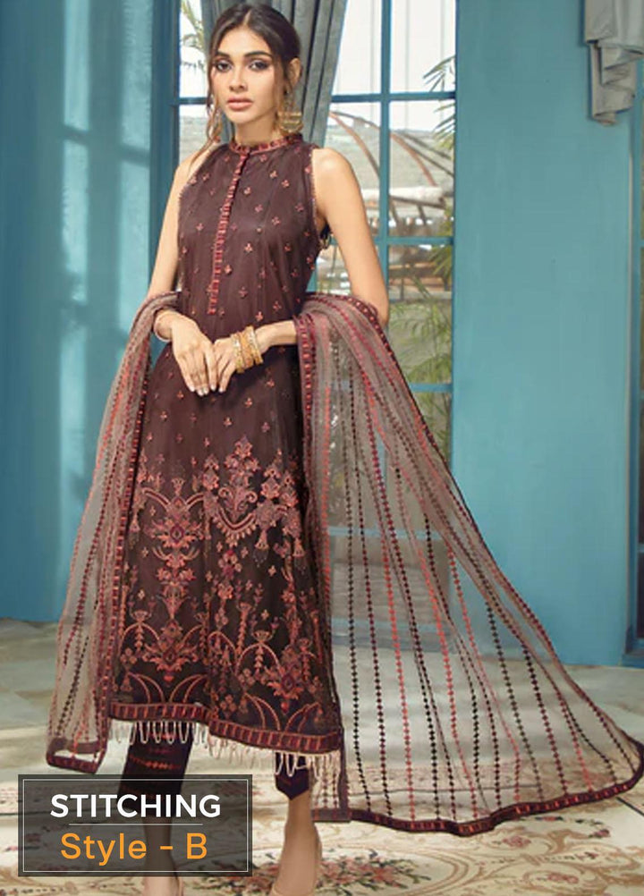 Rangrez By Zarif Embroidered  Suits Unstitched 3 Piece ZR 03 CARMEL - Luxury Collection