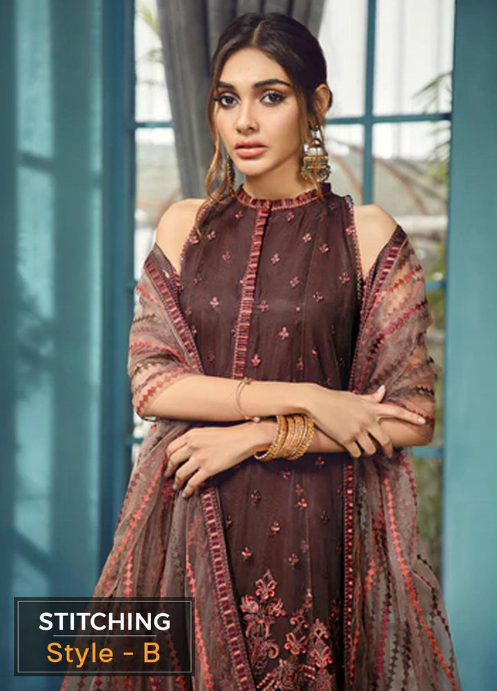Rangrez By Zarif Embroidered  Suits Unstitched 3 Piece ZR 03 CARMEL - Luxury Collection