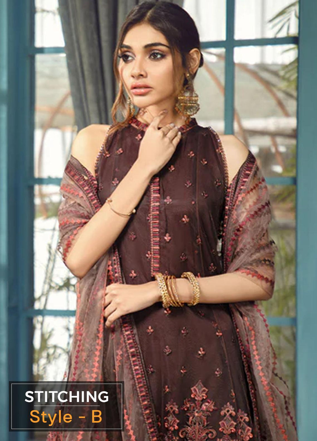 Rangrez By Zarif Embroidered  Suits Unstitched 3 Piece ZR 03 CARMEL - Luxury Collection