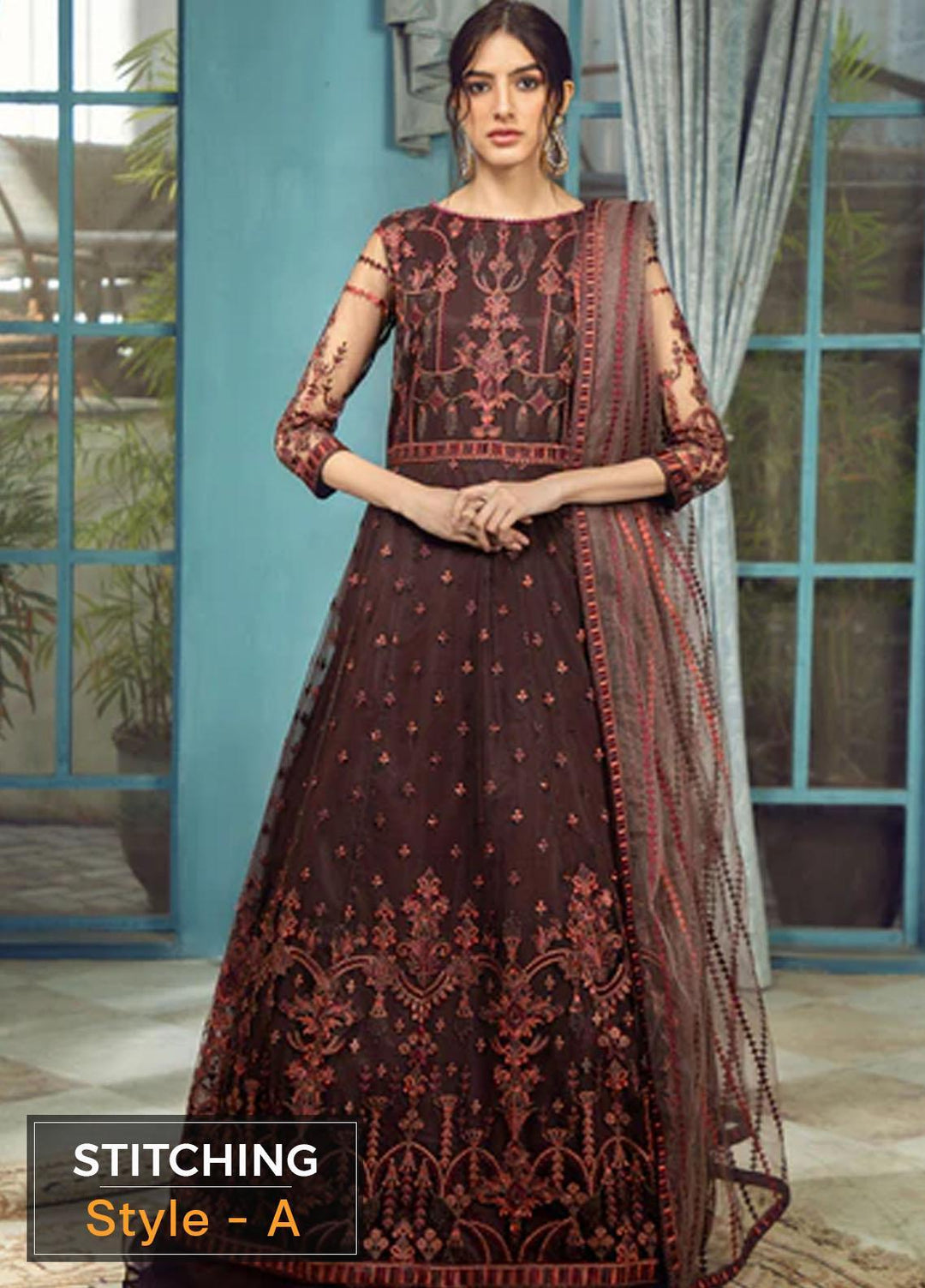 Rangrez By Zarif Embroidered  Suits Unstitched 3 Piece ZR 03 CARMEL - Luxury Collection