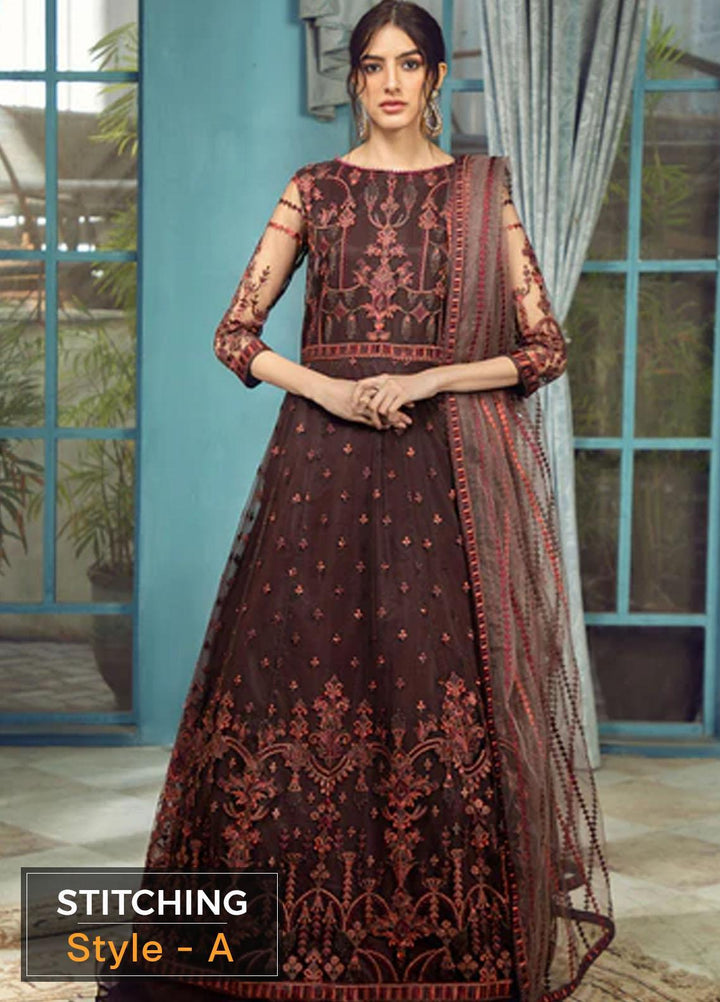 Rangrez By Zarif Embroidered  Suits Unstitched 3 Piece ZR 03 CARMEL - Luxury Collection