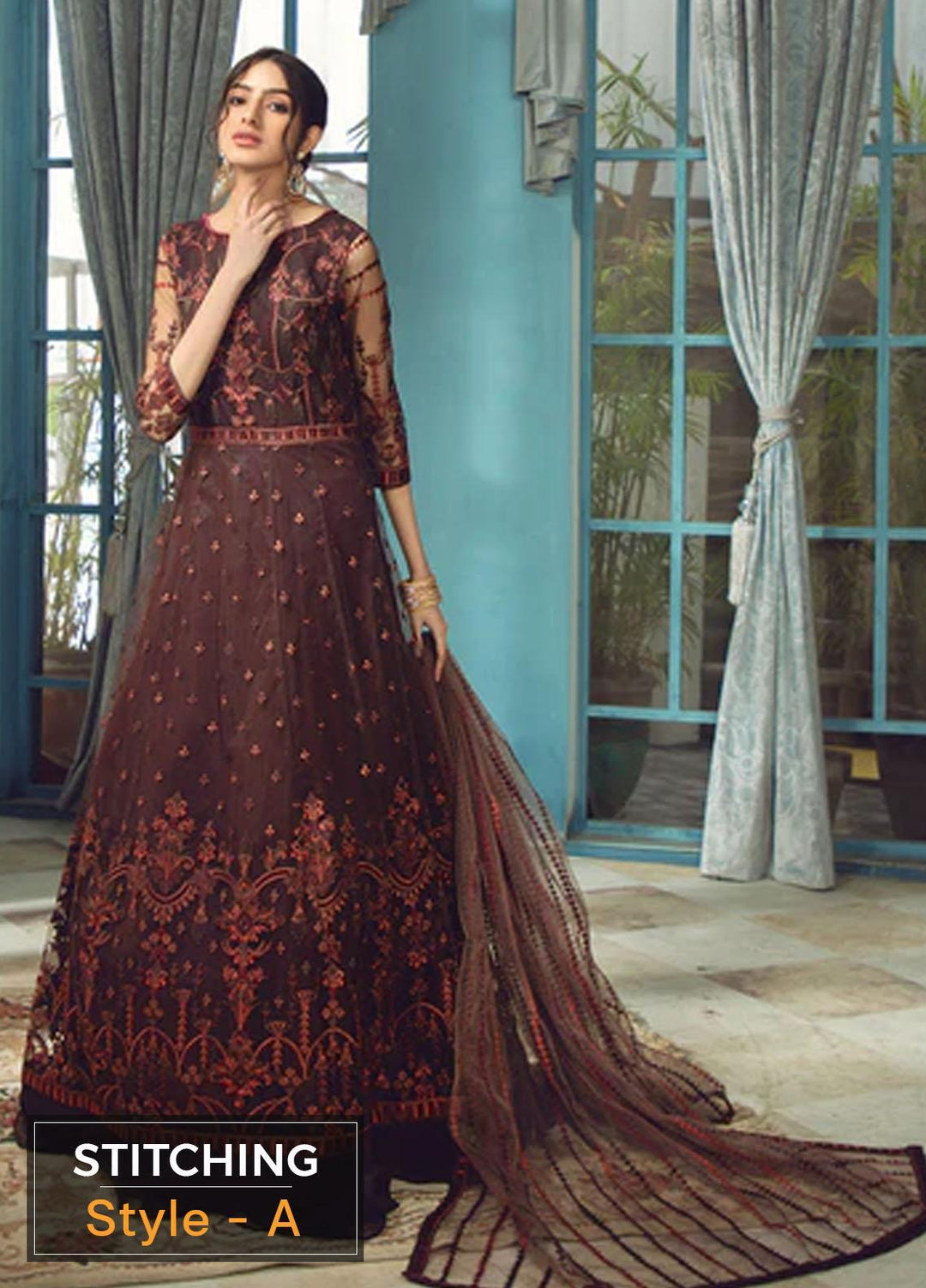 Rangrez By Zarif Embroidered  Suits Unstitched 3 Piece ZR 03 CARMEL - Luxury Collection