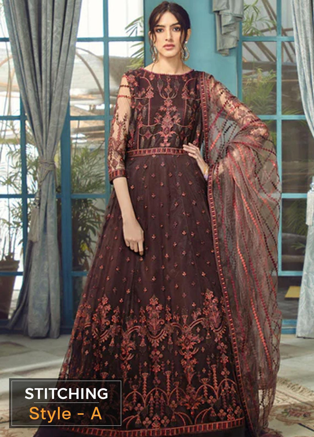 Rangrez By Zarif Embroidered  Suits Unstitched 3 Piece ZR 03 CARMEL - Luxury Collection