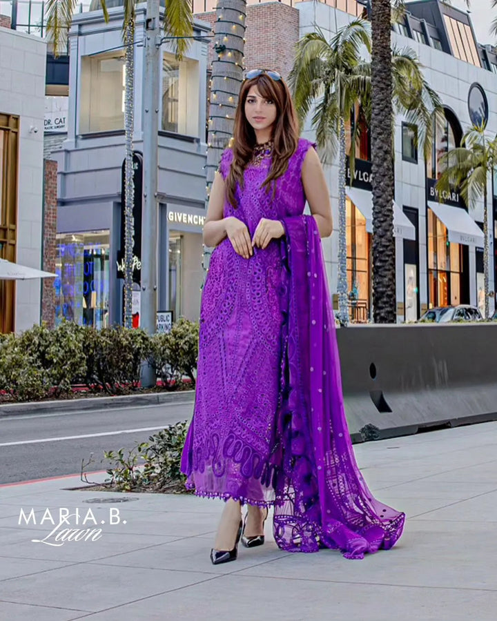 Maria B Embroidered  Suits Unstitched 3 Piece MB24LL 2B - Luxury Lawn Collection