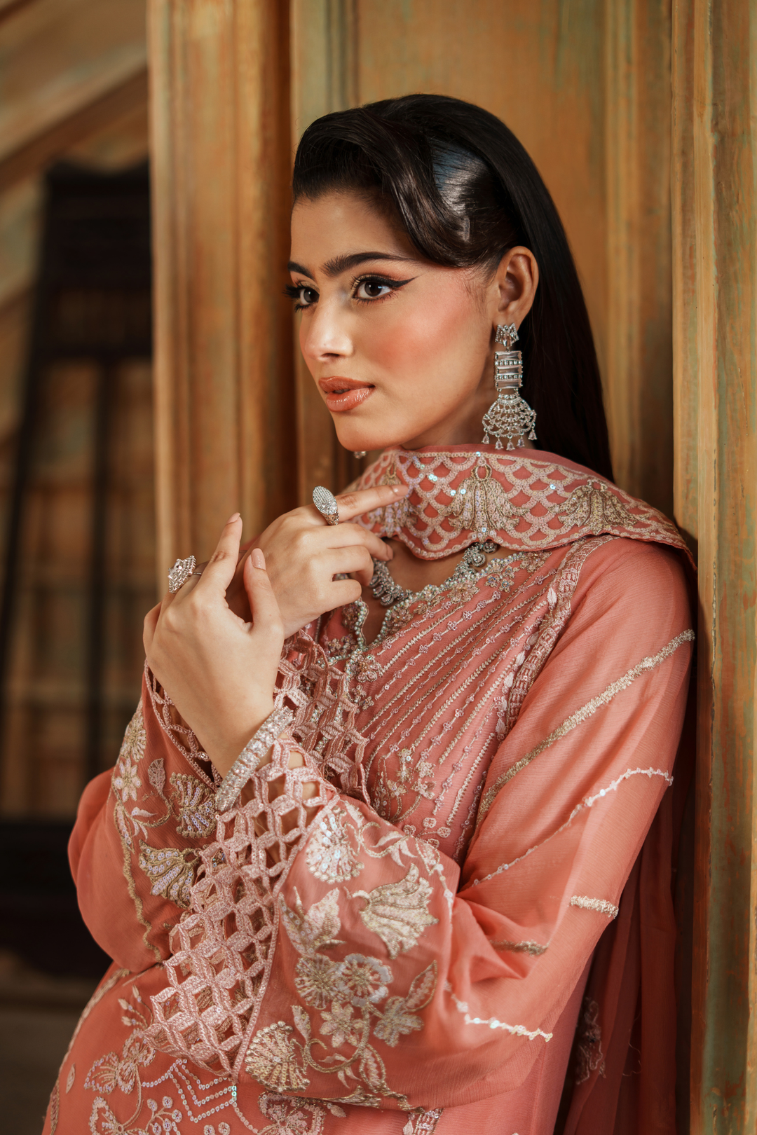 Zebtan Women Unstitched Embroidered Chiffon 3 Piece Suit ZG-03 Festive Collection