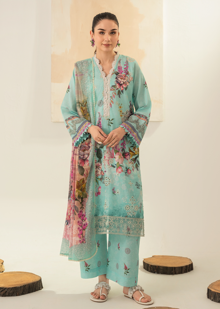 Solace by Meerak RTW Embroidered Lawn 3 Piece Suit DL-07 - Casual Collection