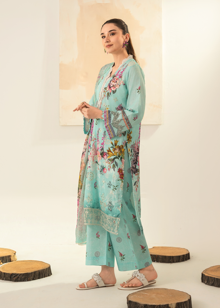 Solace by Meerak RTW Embroidered Lawn 3 Piece Suit DL-07 - Casual Collection