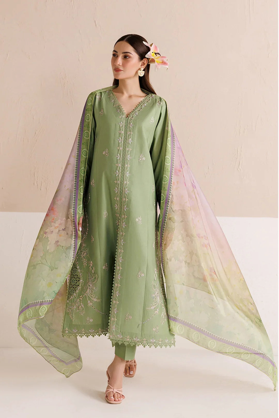 Mistfall by Panache Apparel RTW Embroidered Cotton 3 Piece Suit caelis Eid Collection
