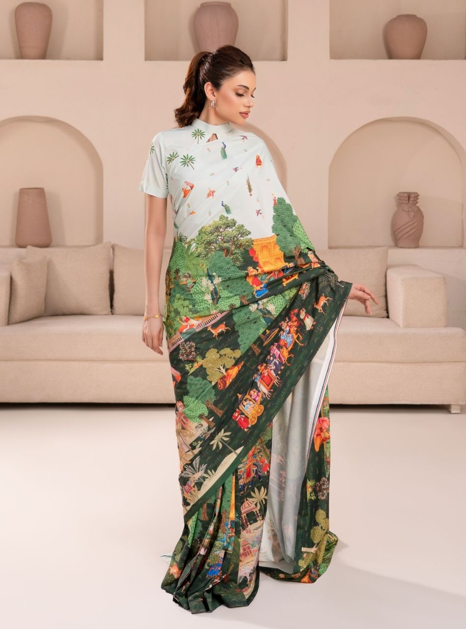 Irtiqa by Anayra Amal RTW Printed Raw Silk 2 Piece Suit Dastaan Festive Collection