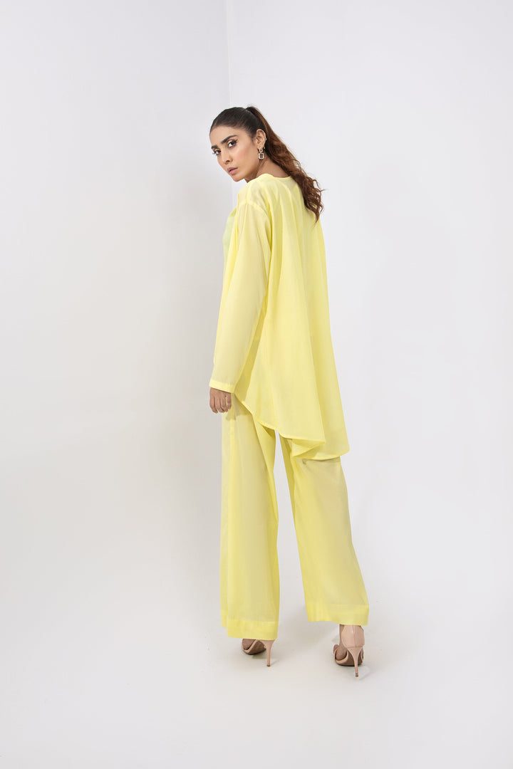 Qais by Syah Women RTW Solids Grip 3 Piece Suit Casual Top with Cape and Trouser - Festive Collection