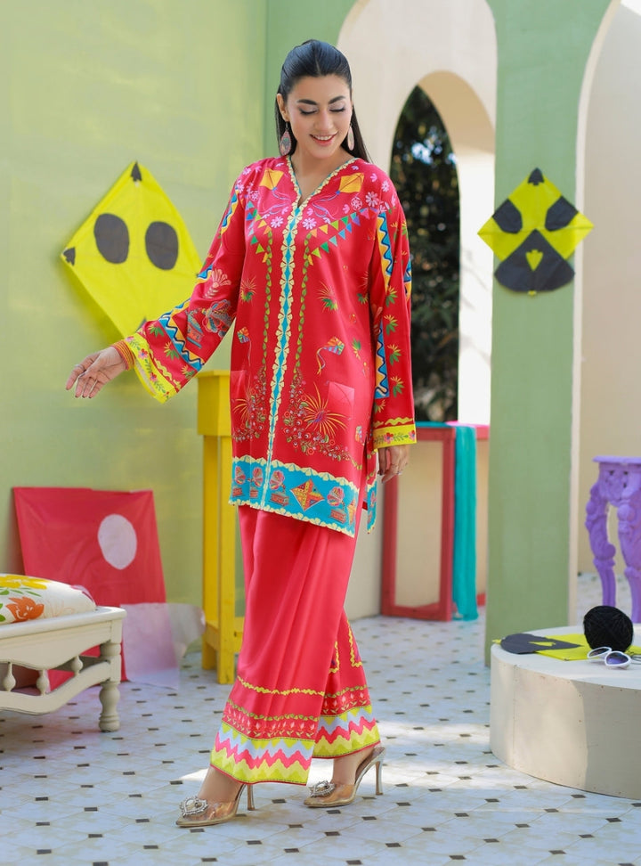 Printnation by Anayra Amal RTW Printed Poly Raw Silk 3 Piece Basant Breeze - Casual Collection