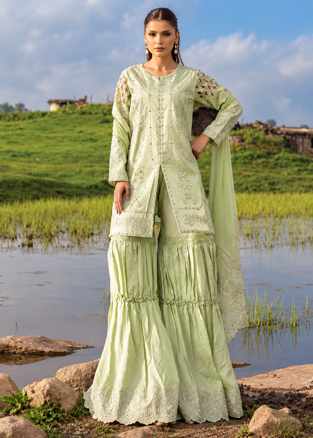 Dastaan by Zebtan Unstitched Embroidered Tassal Silk 3 Piece Suit ZB26UD DZ-05 - Festive Collection