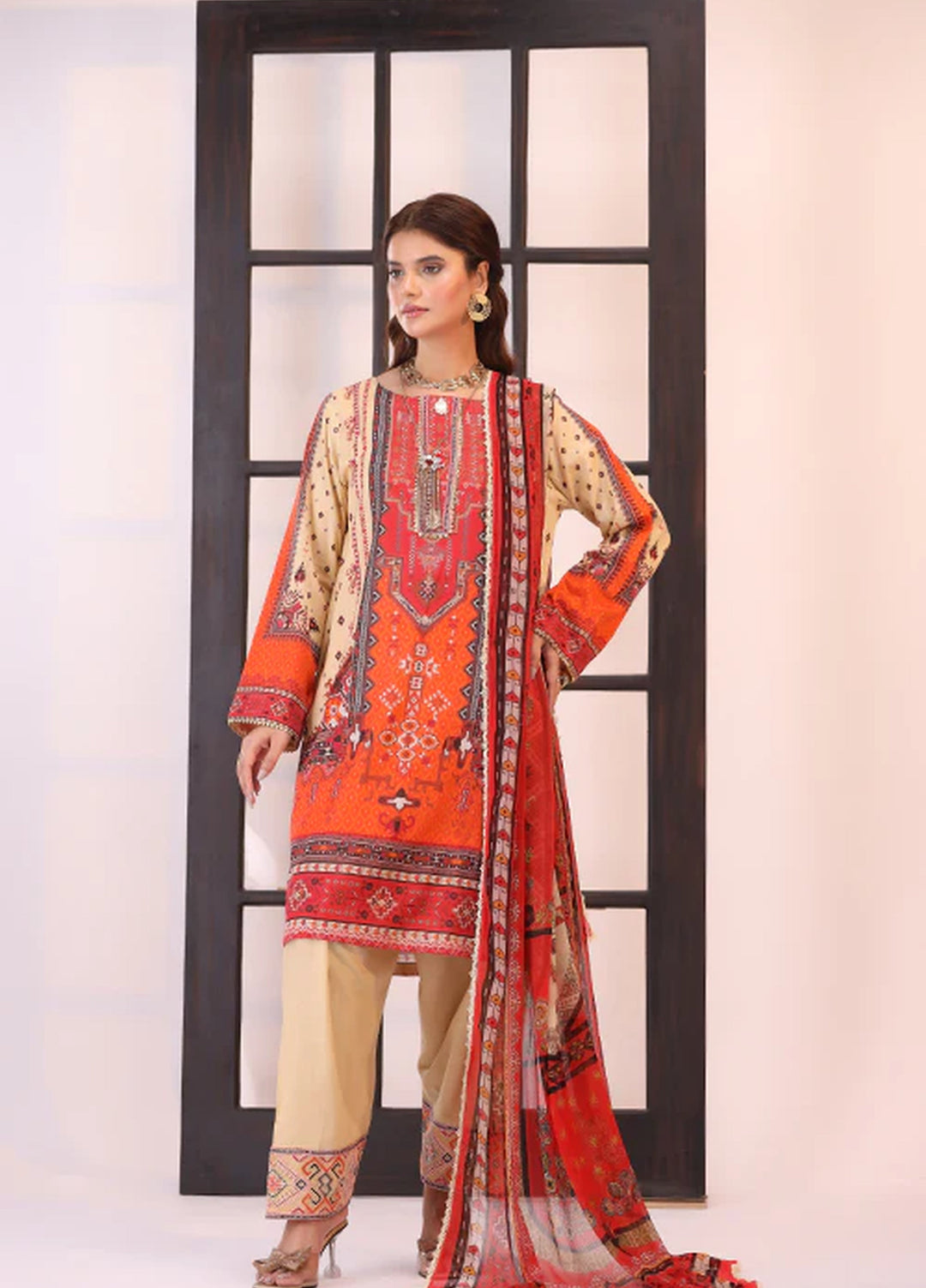 La Elise Women Unstitched Embroidered Lawn 3 Piece Suit 0001206 Nubia - Festive Collection