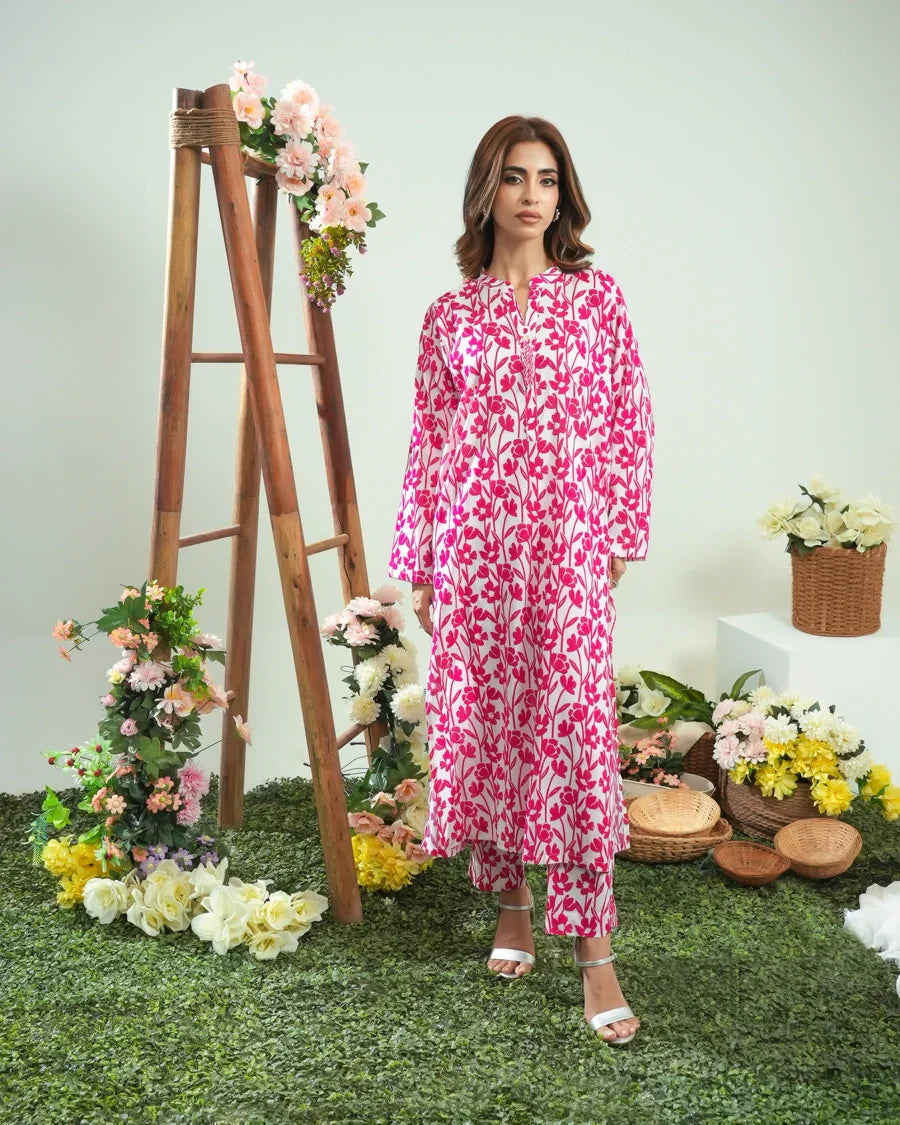 Dhaga Women Pret Printed 2 Piece Lawn Matching Separate FW24DSP0043 - Summer Collection