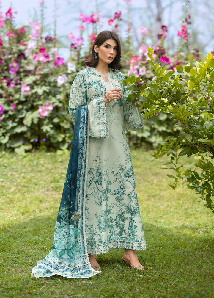 Bridgerton by Elaf Unstitched Printed Lawn 3 Piece Suit EL26ULB EPB-7A - Summer Collection