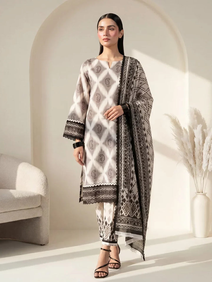 Salitex Unstitched Printed Lawn Silk 3 Piece Suit SUNS7ASI414 Casual Collection