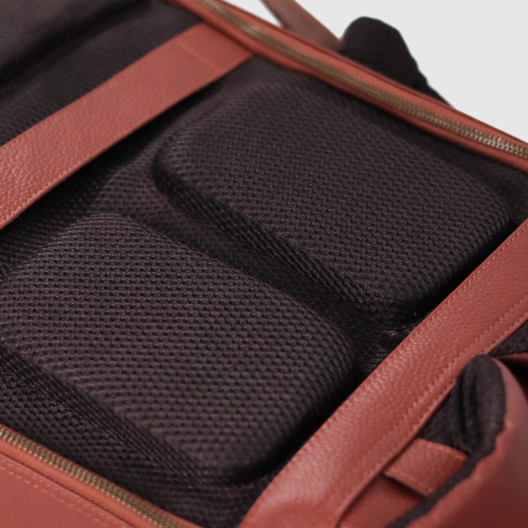Lafanzo Unisex Leather Elite City Backpack Brick Red - Accessories Collection