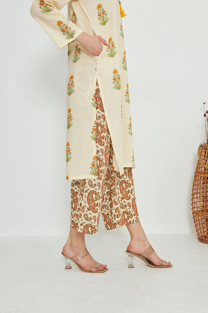 Dhaga Women Pret Printed 2 Piece Lawn Matching Separate FW24DSP0035 - Summer Collection