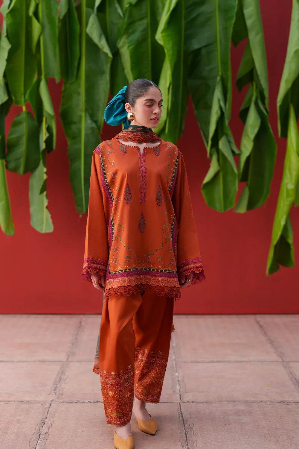 Laanem by Saira Rizwan Unstitched Embroidered Lawn 3 Piece Suit SR26ULL AZAI-B - Summer Collection
