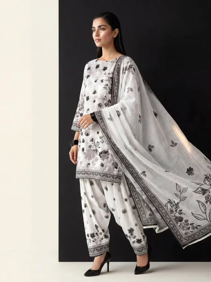 Salitex Unstitched Printed Lawn Silk 3 Piece Suit SUNS7ASI413 Casual Collection