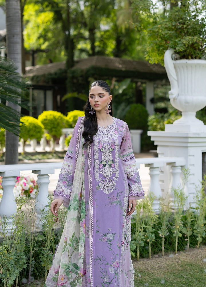 Signature by Elaf Unstitched Embroidered Lawn 3 Piece Suit EL26USLE Bianca ESG-1B - Eid Collection