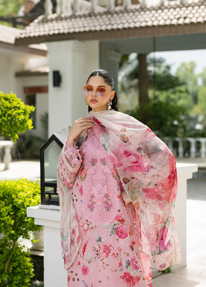 Signature by Elaf Unstitched Embroidered Lawn 3 Piece Suit EL26USLE Mira ESG-4B - Eid Collection