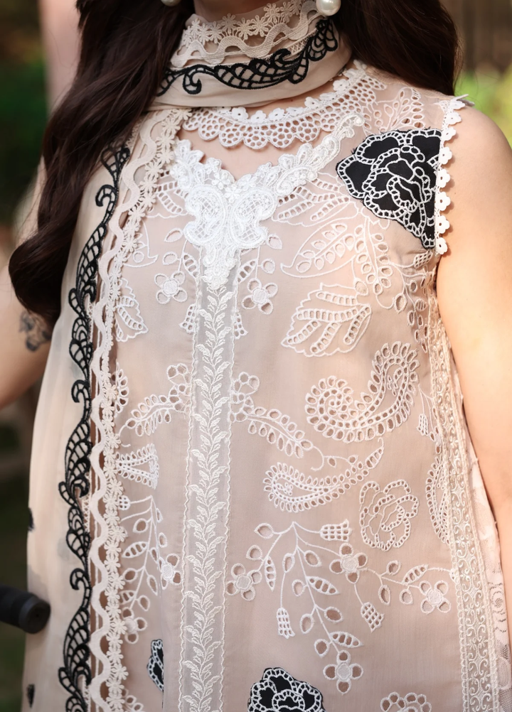 Sable Vogue Unstitched Embroidered Swiss voile 3 Piece Suit SV26UL SL-01-25 - Summer Collection