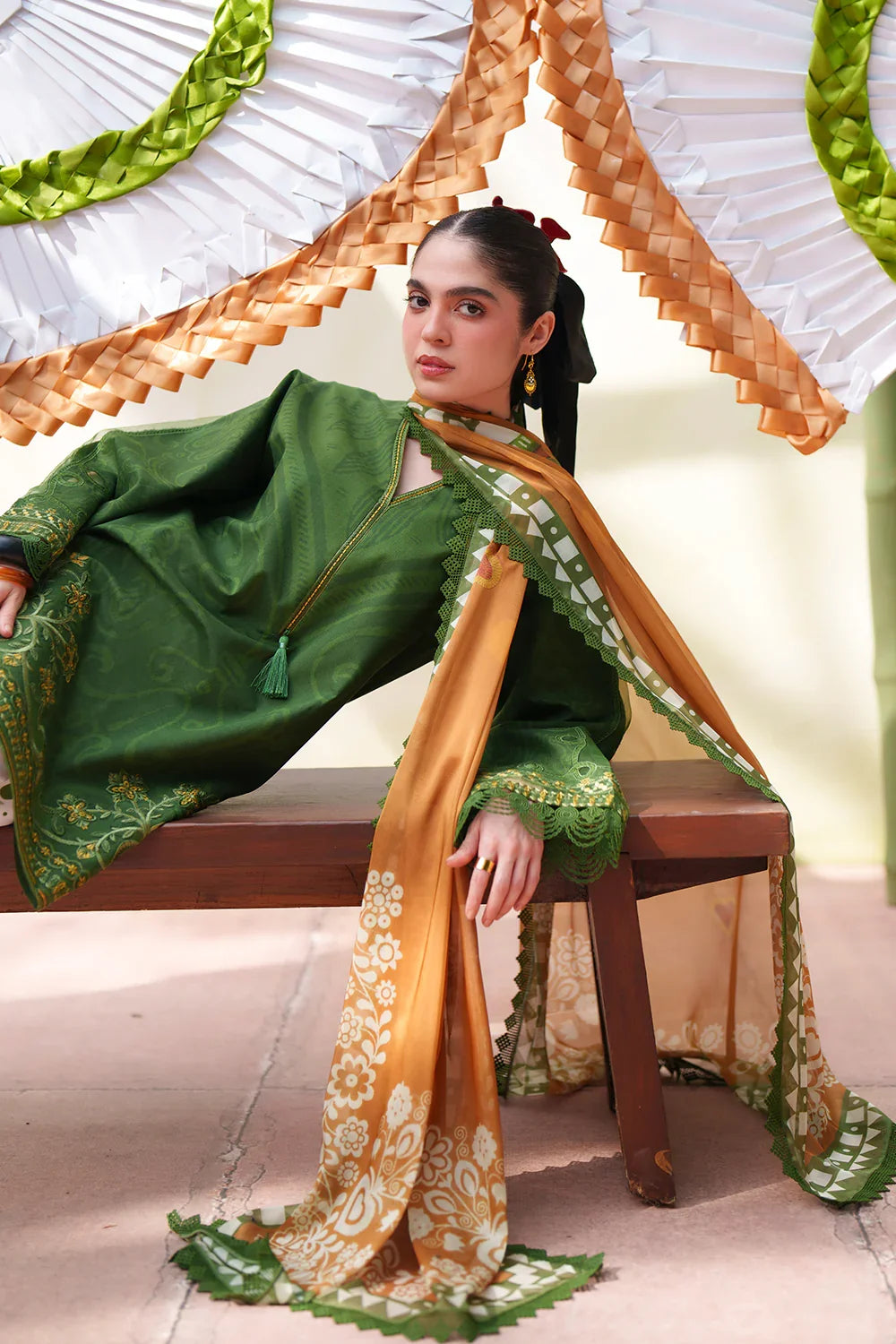 Laanem by Saira Rizwan Unstitched Embroidered Lawn 3 Piece Suit SR26ULL ELOWEN-A - Summer Collection