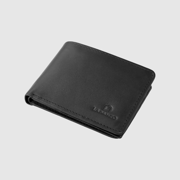 Lafanzo Unisex Leather LO Prime Fold Wallet Black - Accessories Collection