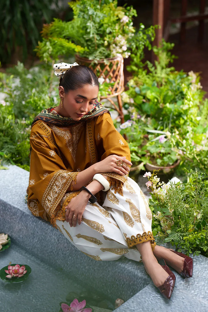 Laanem by Saira Rizwan Unstitched Embroidered Lawn 3 Piece Suit SR26ULL ZOYA-B - Summer Collection