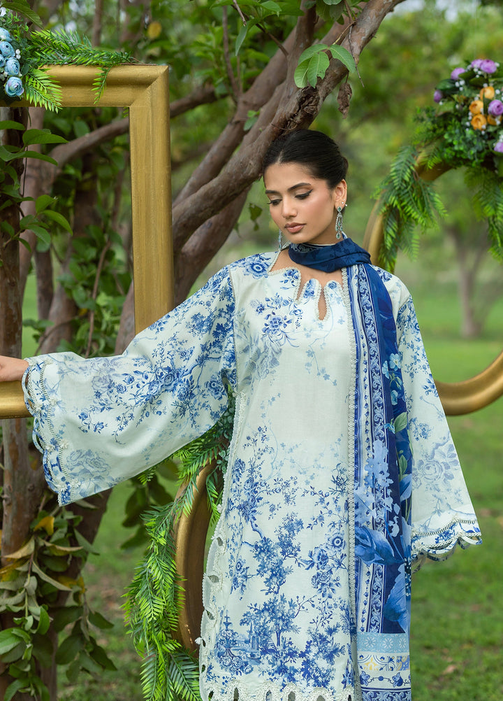 Bridgerton by Elaf Unstitched Printed Lawn 3 Piece Suit EL26ULB EPB-7B - Summer Collection