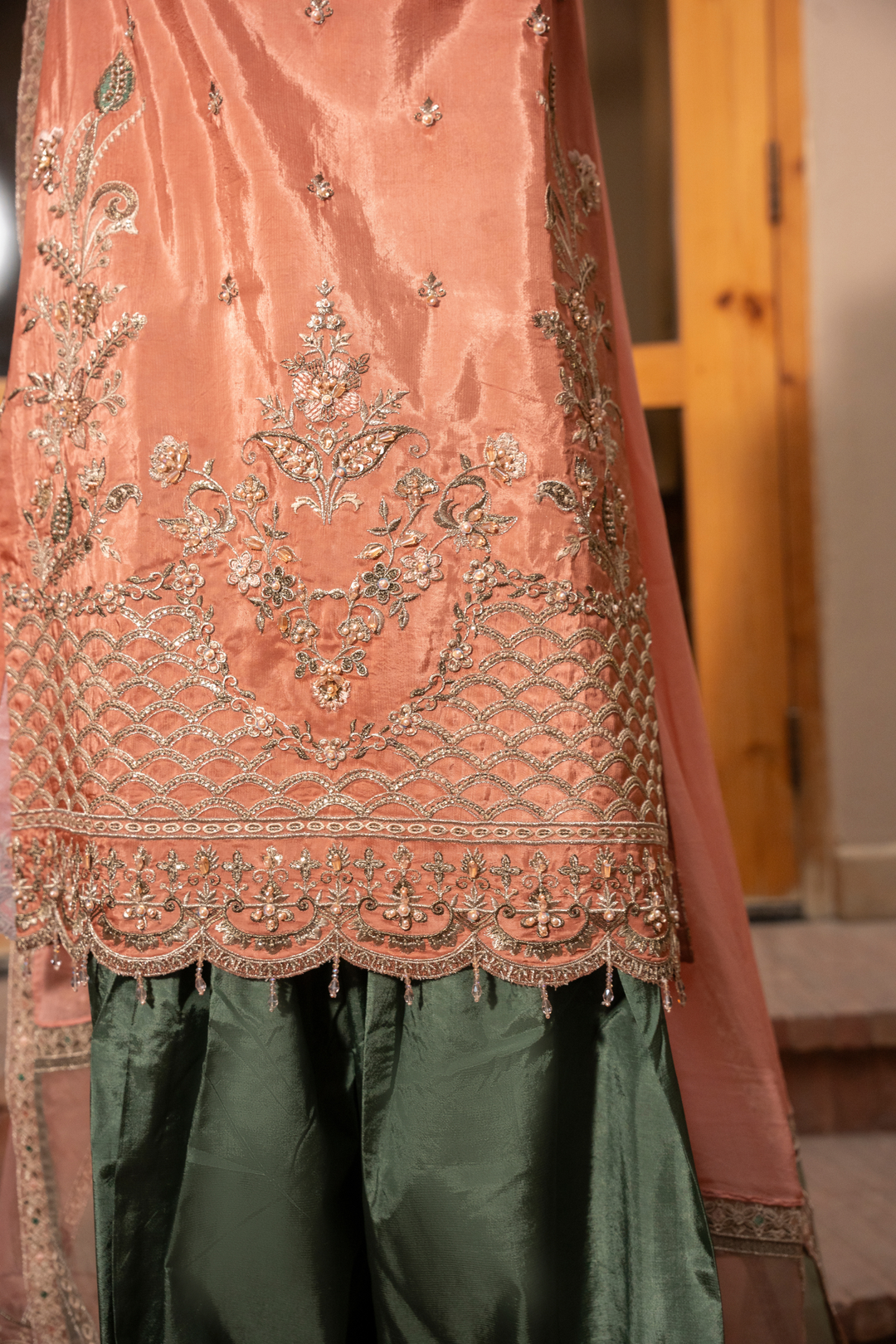 Zebtan Women Unstitched Embroidered Raw Silk 3 Piece Suit MZ-06 Festive Collection