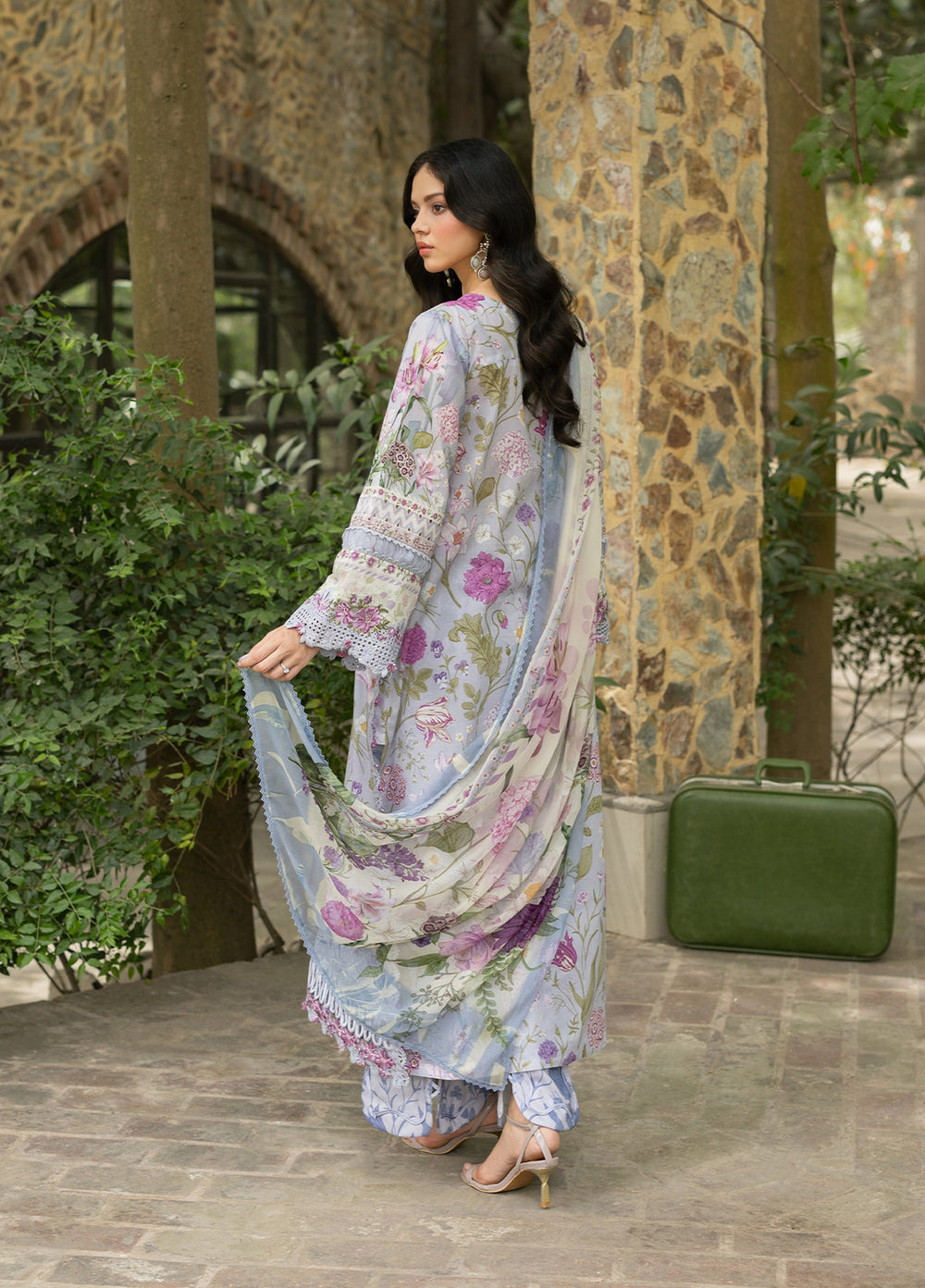 Signature by Elaf Unstitched Embroidered Lawn 3 Piece Suit EL26USLE Ariana ESG-5A - Eid Collection